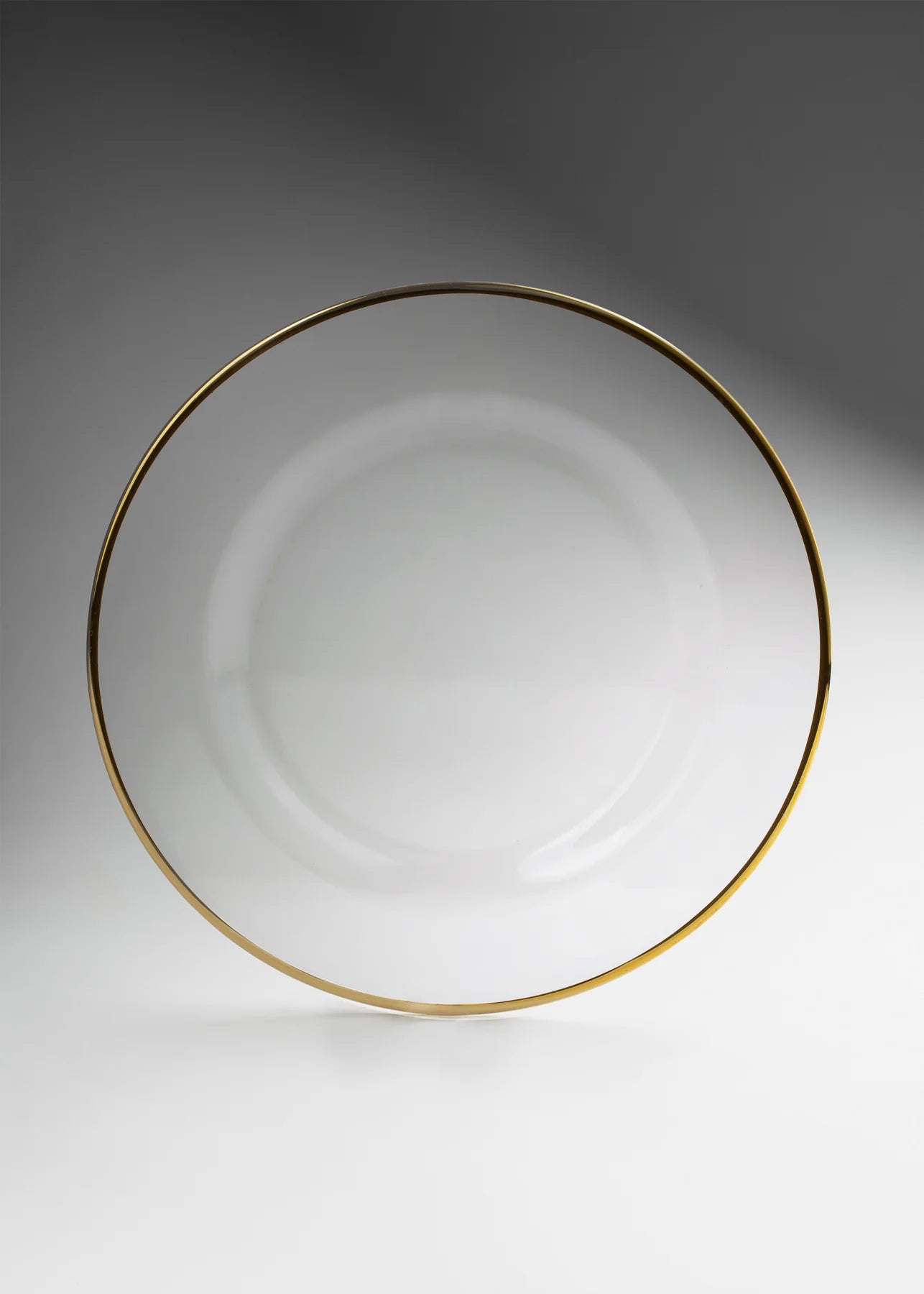 PLATO BASE DE VIDRIO -FILO DORADO