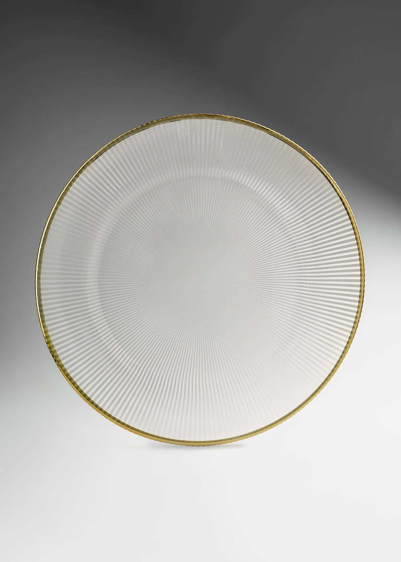 PLATO BASE VIDRIO EVO - FILO DORADO