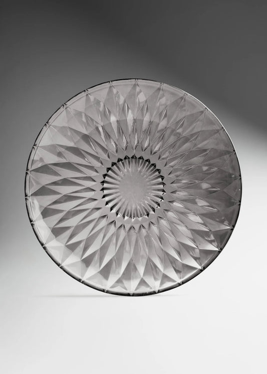 PLATO BASE CRISTAL HUMO - TEXTURA